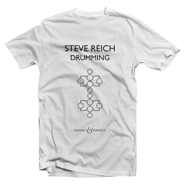 Steve Reich: Drumming T-Shirt (White) - Save 50%