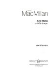 MacMillan, James: Ave Maria SATB & organ