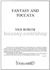 Fantasy & Toccata (Organ)
