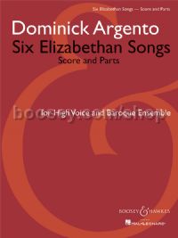 Six Elizabethan Songs (High Voice, Flute, Oboe, Violin, Cello & Harpsichord)