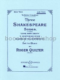 3 Shakespeare Songs, op. 6 (Low Voice & Piano)