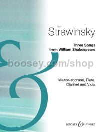3 Songs from William Shakespeare (Flute, Clarinet & Viola)