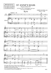 St Anne's Mass Vocal Score (Original 1997 Edition) (SSAATB)