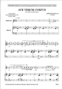 Ave verum corpus (Unison voices & organ) - Digital Sheet Music