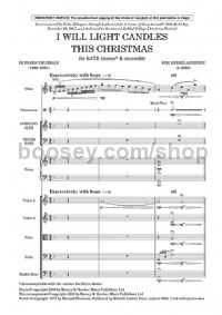 I will light candles this Christmas (SATB/SSAA, string quintet, oboe, piano, percussion) - Digital
