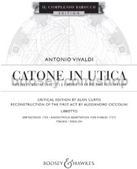 Catone in Utica (Libretto) (Italian, English)