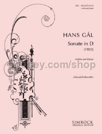Sonate in D (1933) für Violine und Klavier