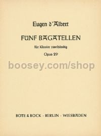 5 Bagatellen Op. 29 (Piano)