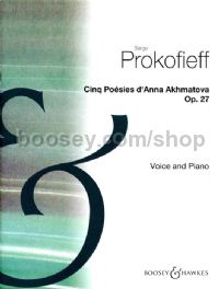 Cinq Poésies d'Anna Akhmatova (Voice & Piano) (Russian, French, German, English)