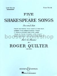 5 Shakespeare Songs, op. 23 (Low Voice & Piano)