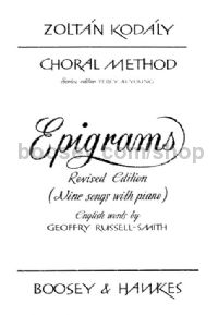 Epigrams (Voice & Piano)