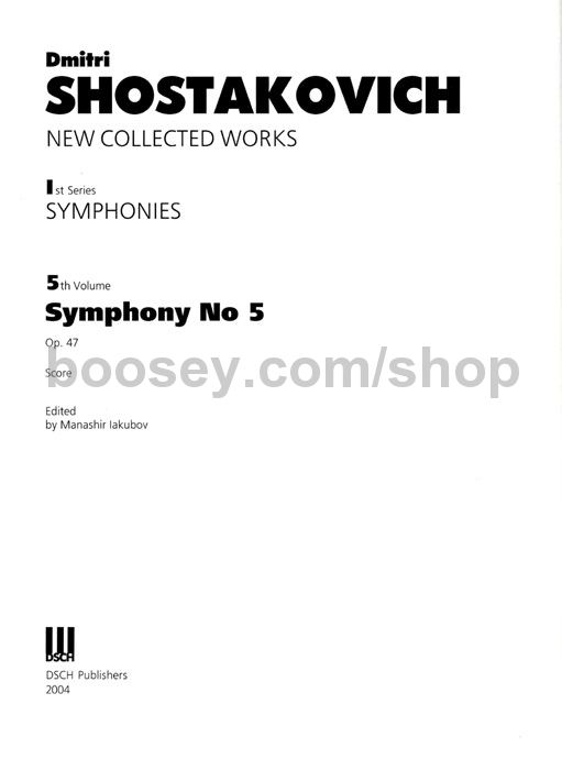 dmitri shostakovich symphony 5 op47 shostakovich symphony 5 sheet music