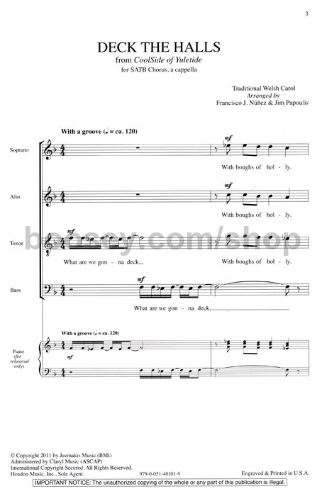 traditional deck the halls halls bmi