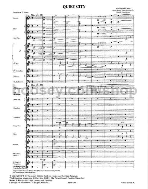 copland quiet city trumpet