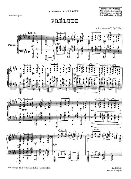 sergei rachmaninoff prelude in c m op3 2 rachmaninoff prelude in c sharp minor sheet music