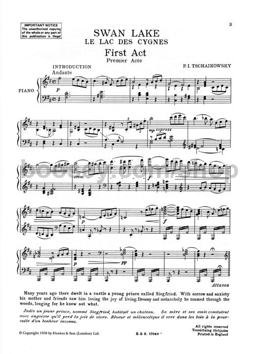 peter tchaikovsky swan lake selections tchaikovsky swan lake sheet music