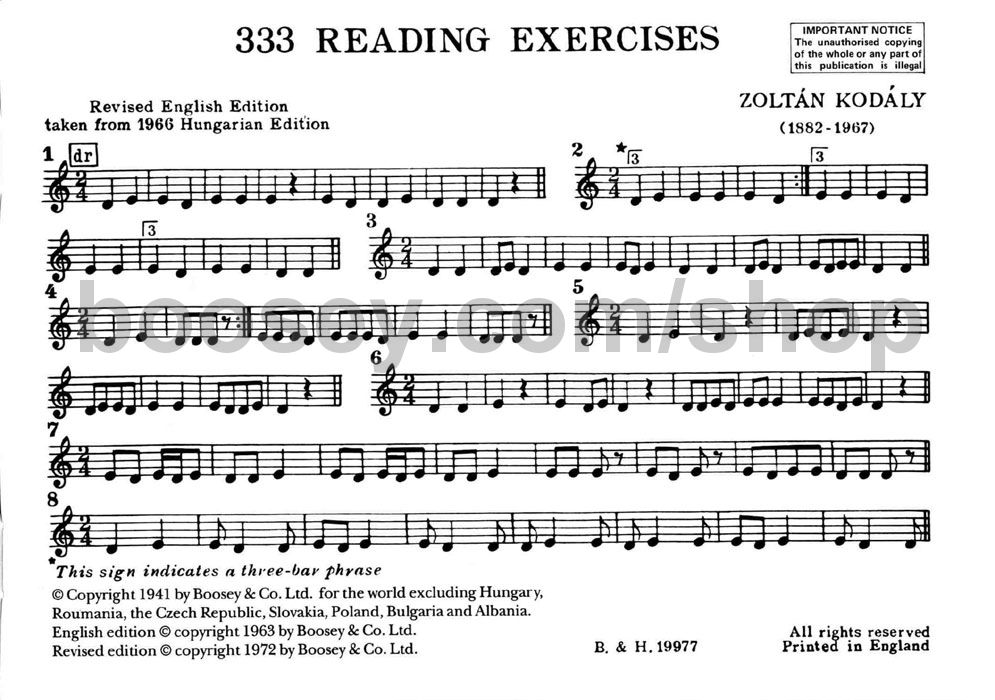 choral method 333 reading exercises zoltan kodaly kodaly method