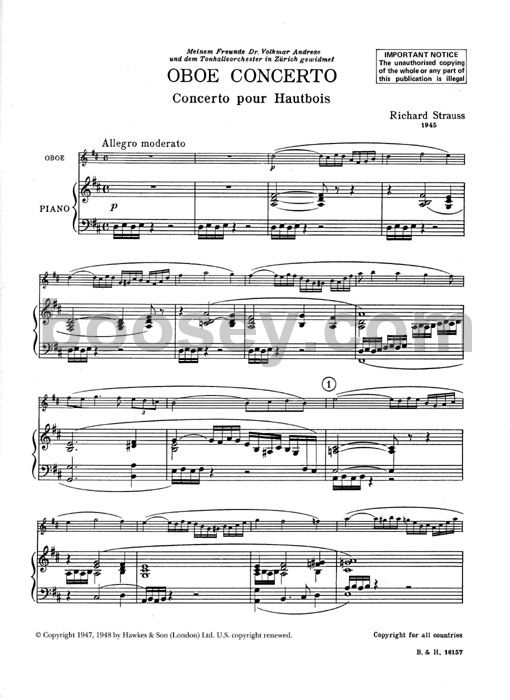 Richard Strauss Oboe Concerto (1945)