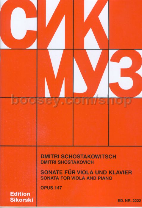 dmitri shostakovich viola sonata op147 shostakovich viola sonata sheet music