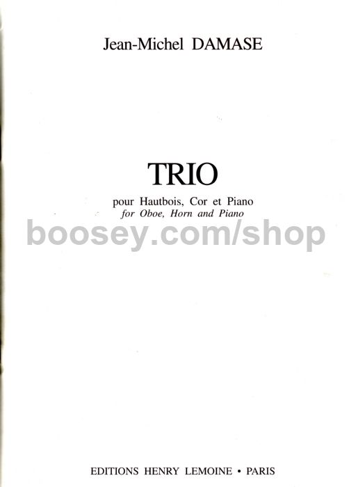 JeanMichel Damase Trio Oboe/horn/piano