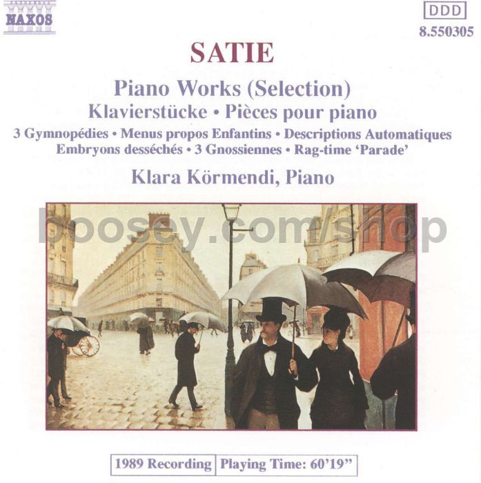 erik satie piano works selection naxos audio cd erik satie piano works