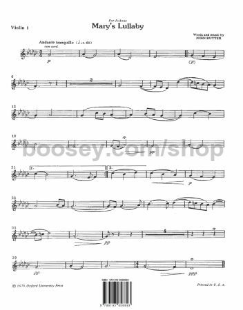 john rutter marys lullaby violin 1 look at the world john rutter sheet music