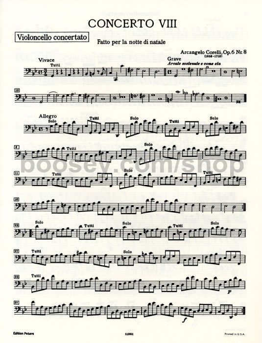arcangelo corelli concerto grosso op 6 no 8 christmas concerto corelli christmas concerto sheet music