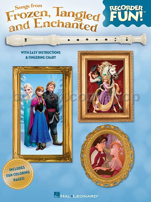 various songs from frozen tangled and enchanted how to play the recorder finger chart