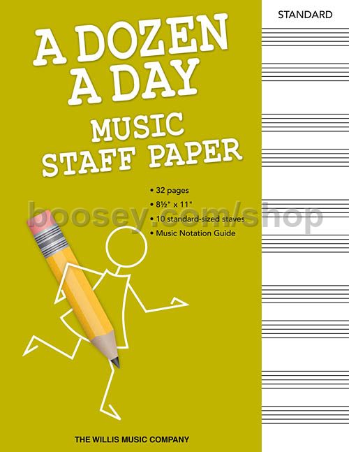 Burnam Edna Mae A Dozen A Day Music Staff Paper