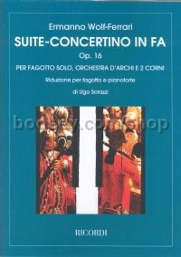 Suite-concertino in F Major, Op.16 (Bassoon & Piano)