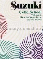 Suzuki Cello School vol.6 Piano Accompaniments Revised