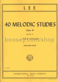Melodic Studies Op. 31 Book 2 cello
