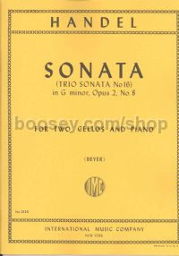 Sonata In Gmin Op. 2No 8 cello duet & piano