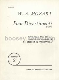 4 Divertimenti K439b No2 1st clarinet part