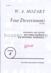 4 Divertimenti K439b No4 3rd clarinet part