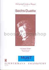 Duets (6) Book 1 KV156 flute duets