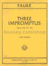 3 Impromptus Op. 25 31 34 Piano