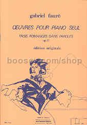 3 Romances Sans Paroles Complete for Piano Solo