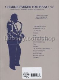 Charlie Parker For Piano - 15 Piano Solos (book 1)