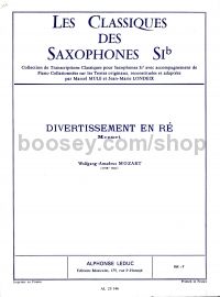 Menuetto and Divertissement in D major (arr. Clarinet)