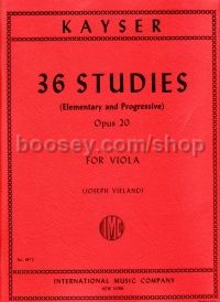 Studies (36) Op. 20 Viola
