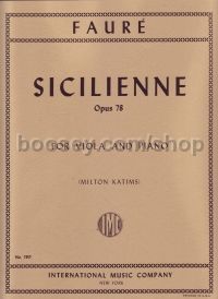 Sicilienne Op. 78 Viola & Piano