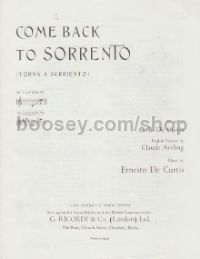 Come Back To Sorrento (Voice & Piano)