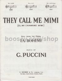 Mi chiamano Mimi from "La Bohème" (Key: Bb) (Voice & Piano)