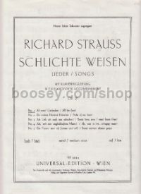 All Mein Gedanken from Schlichte Weisen, Op.21 (High Voice & Piano)