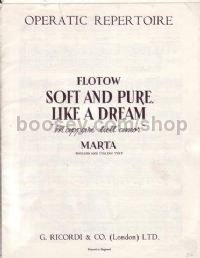 Soft And Pure Like A Dream from "Marta" (Tenor & Piano)