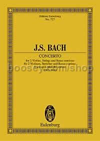 Concerto for Two Violins in D Minor, BWV 1043 (Two Violins & Orchestra) (Study Score)