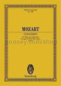Concerto for Horn No.1 in D Major, K 412 (Horn & Orchestra) (Study Score)