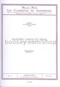 Allegro, Largo et Finale Op. 1 No. 12 for alto saxophone & piano)	