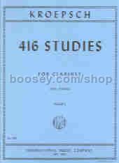 416 Studies vol.1 Solo Clarinet